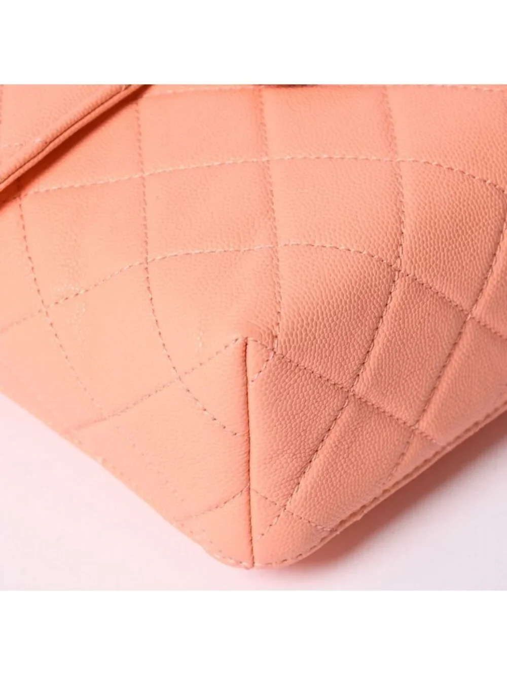 Chanel Vanity Chain Shoulder Bag 2-Way Base CC Logo Caviar Leather Pink